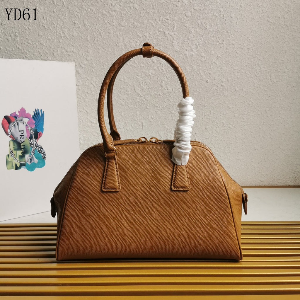 Saffiano Leather Top Handle Bag 32cm