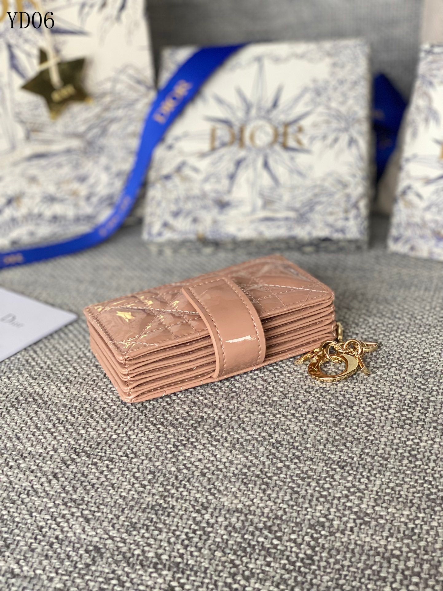 Quilted Leather Compact Wallet