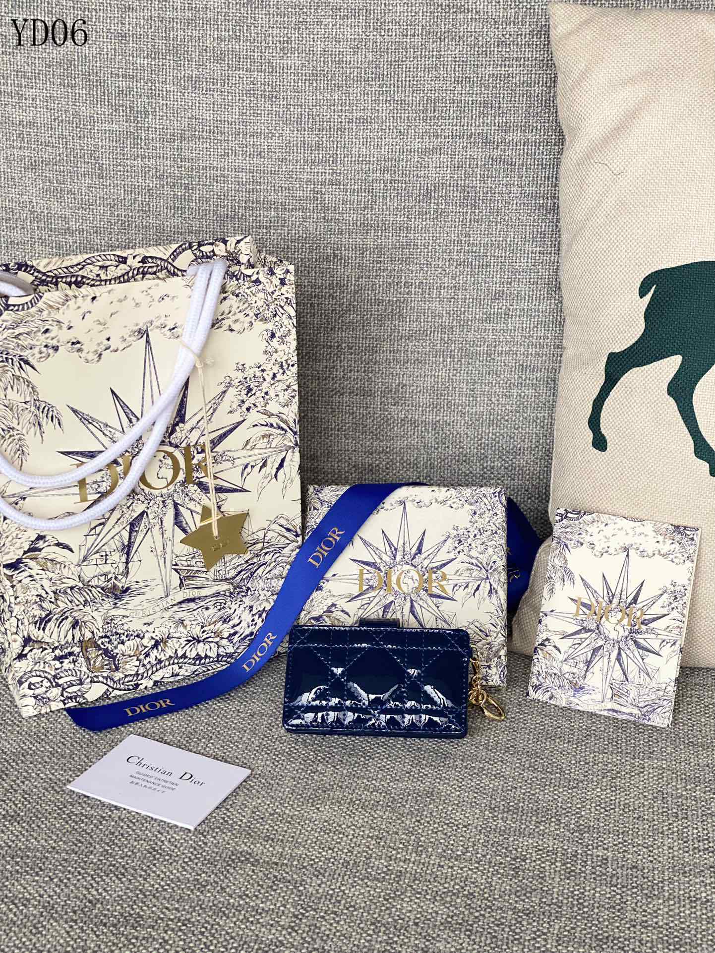 Quilted Leather Compact Wallet