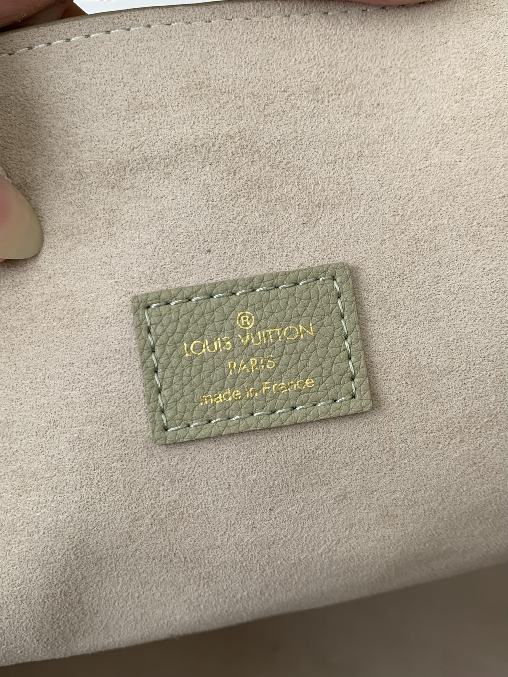 Calfskin Leather Tote Bag with Monogram Pouch