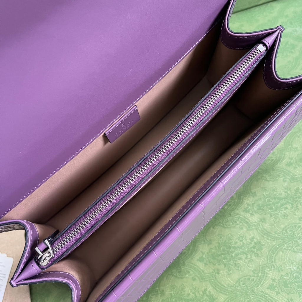 Croc-Embossed Dionysus Shoulder Bag