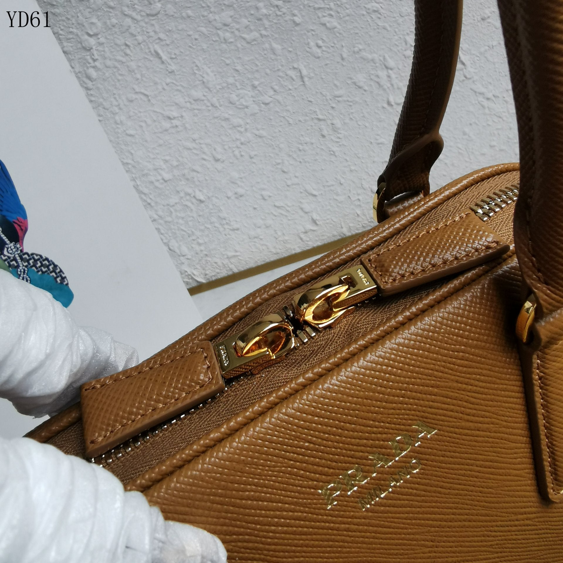 Saffiano Leather Top Handle Bag 32cm