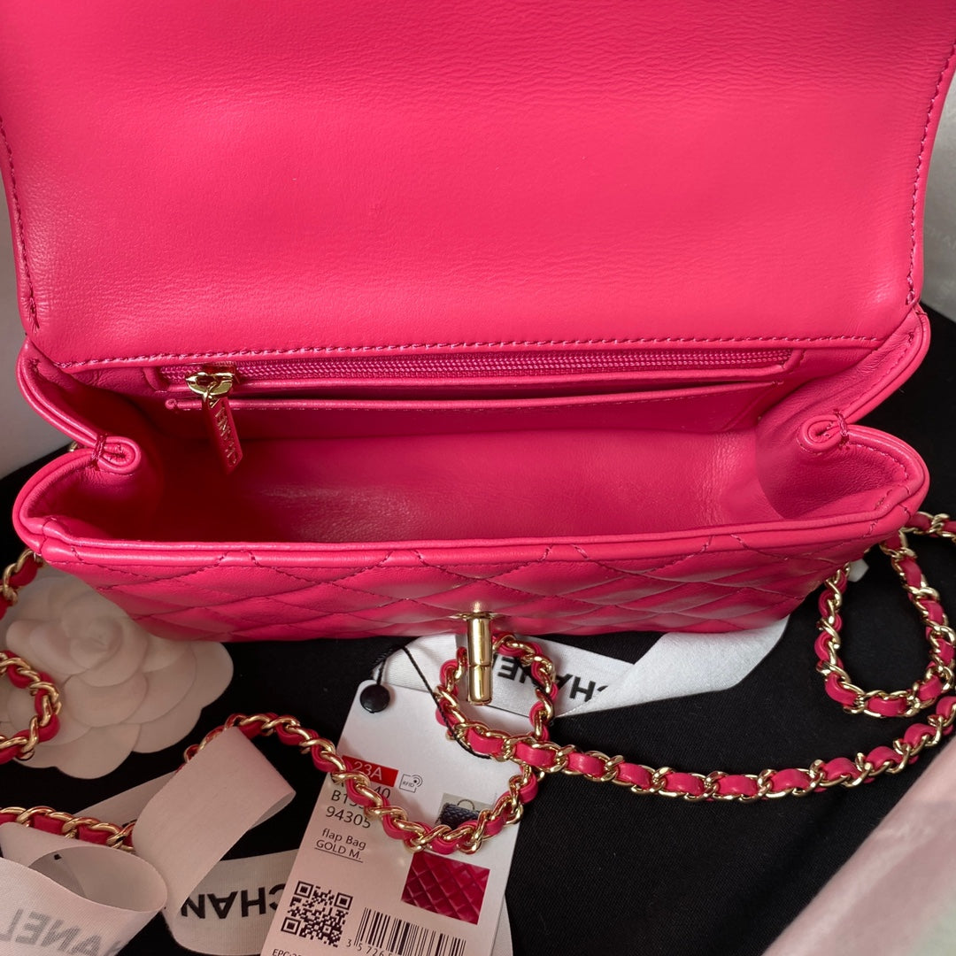 Diamond Handle Flap Bag