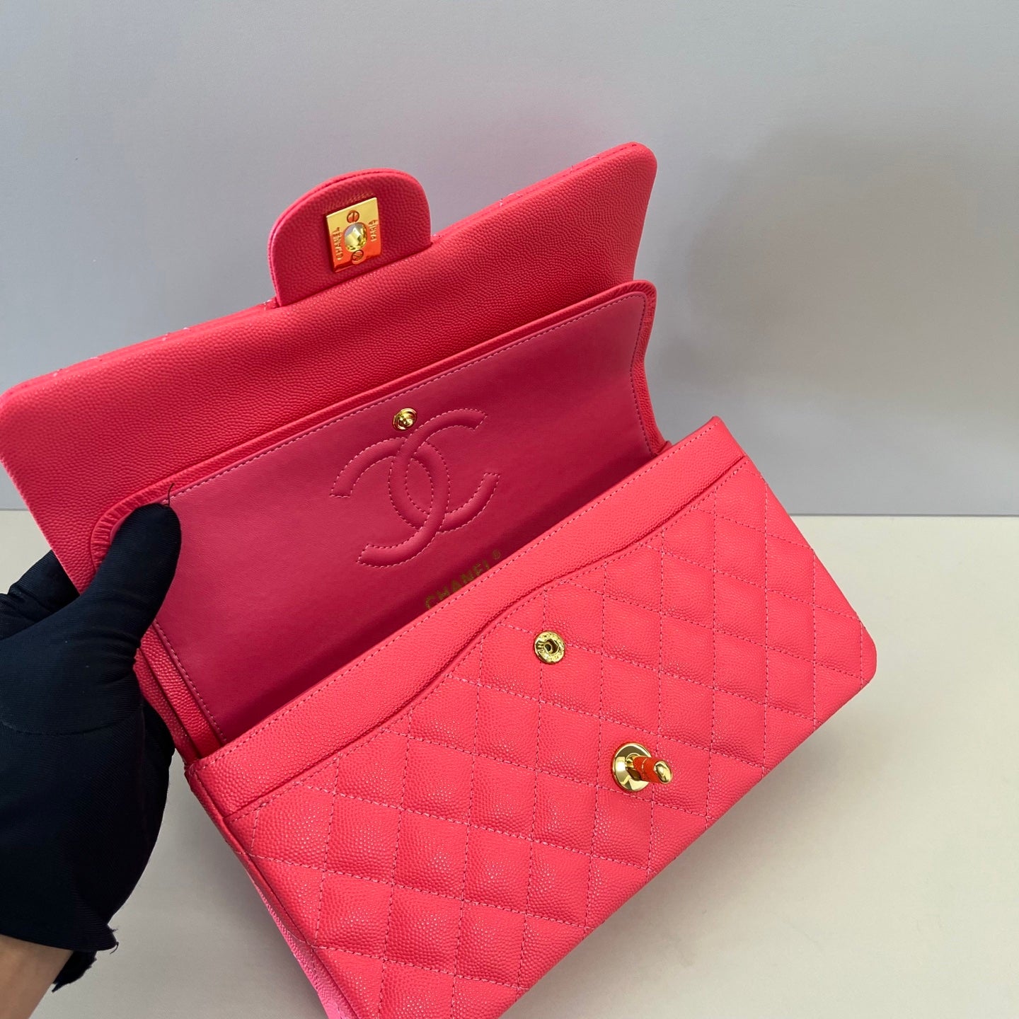 Caviar Leather Classic Double Flap Bag