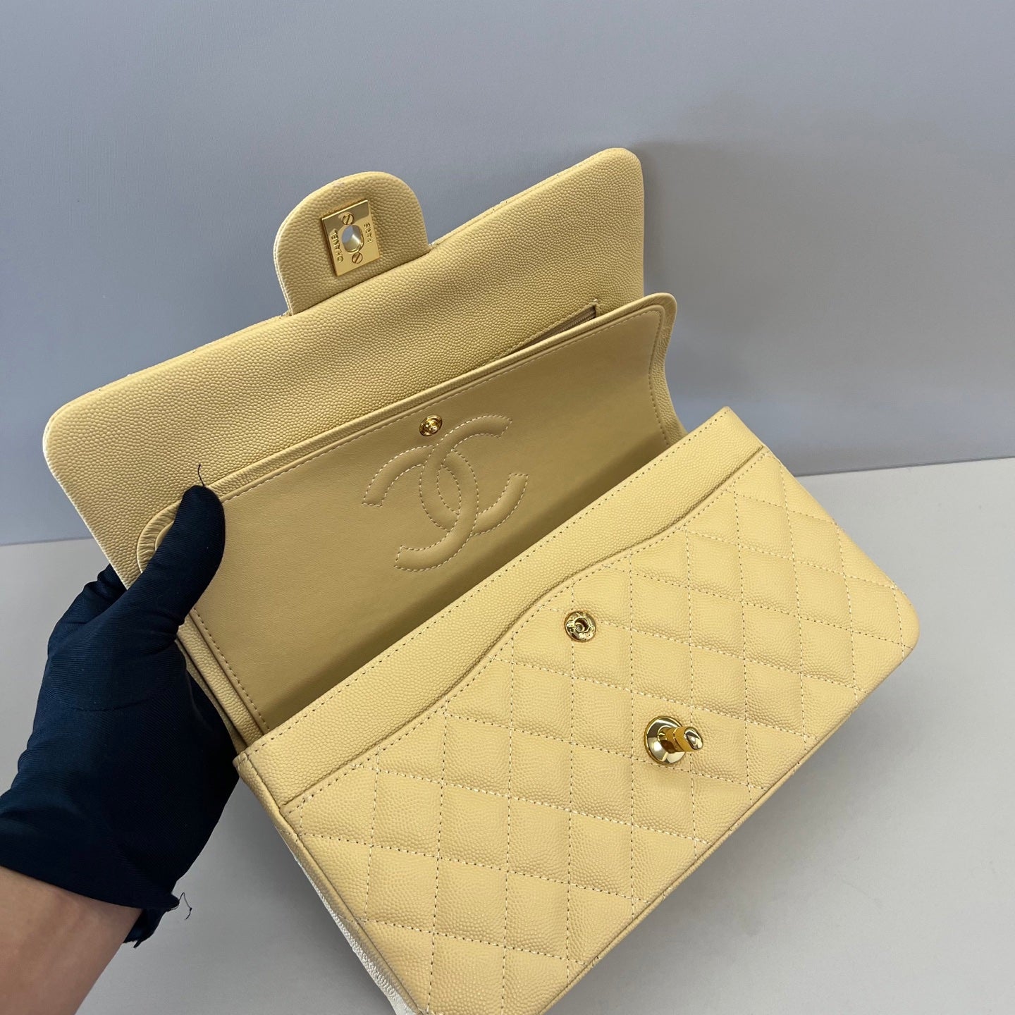 Caviar Leather Classic Double Flap Bag