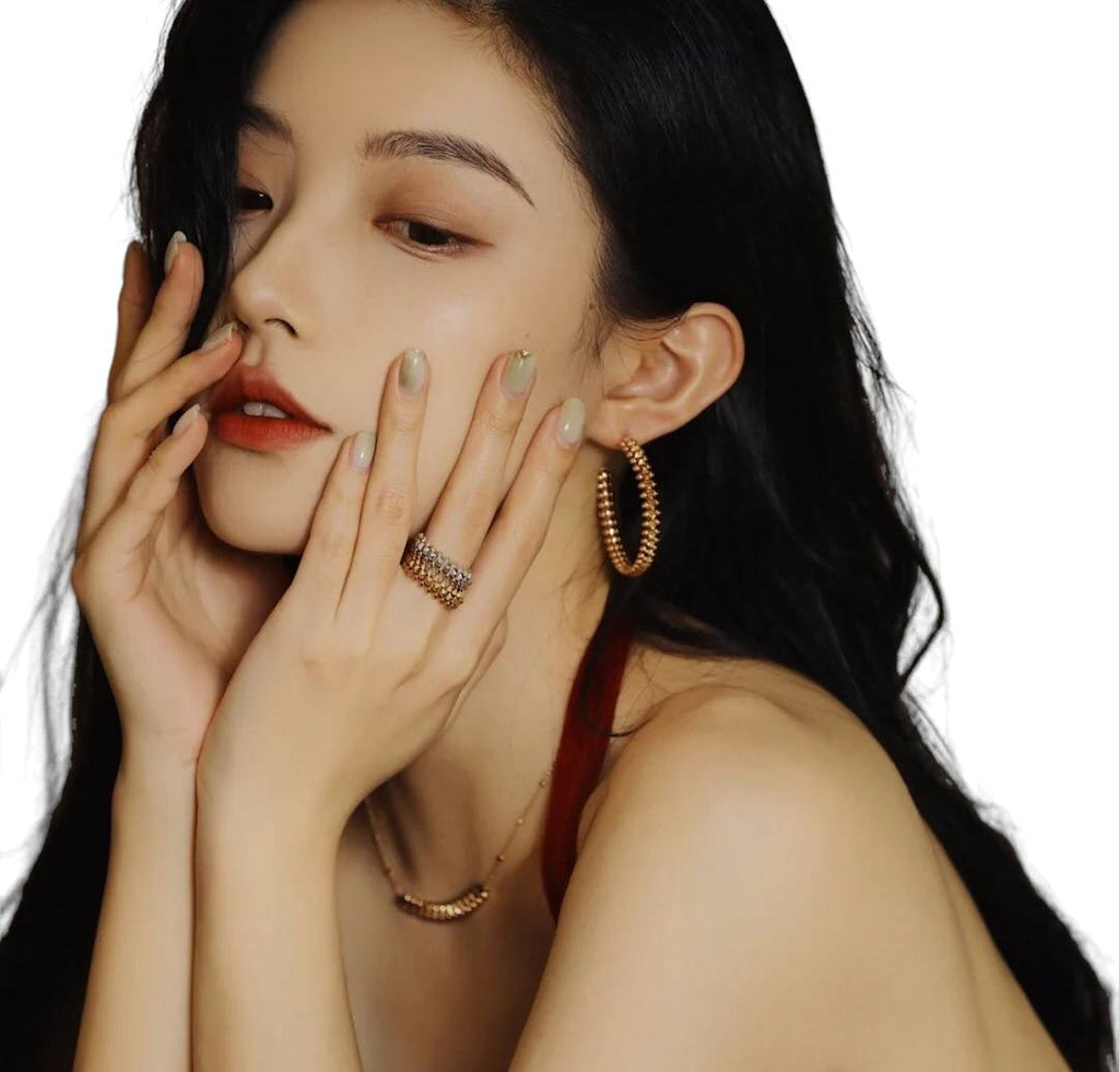 Rivet Large Hoop Earrings