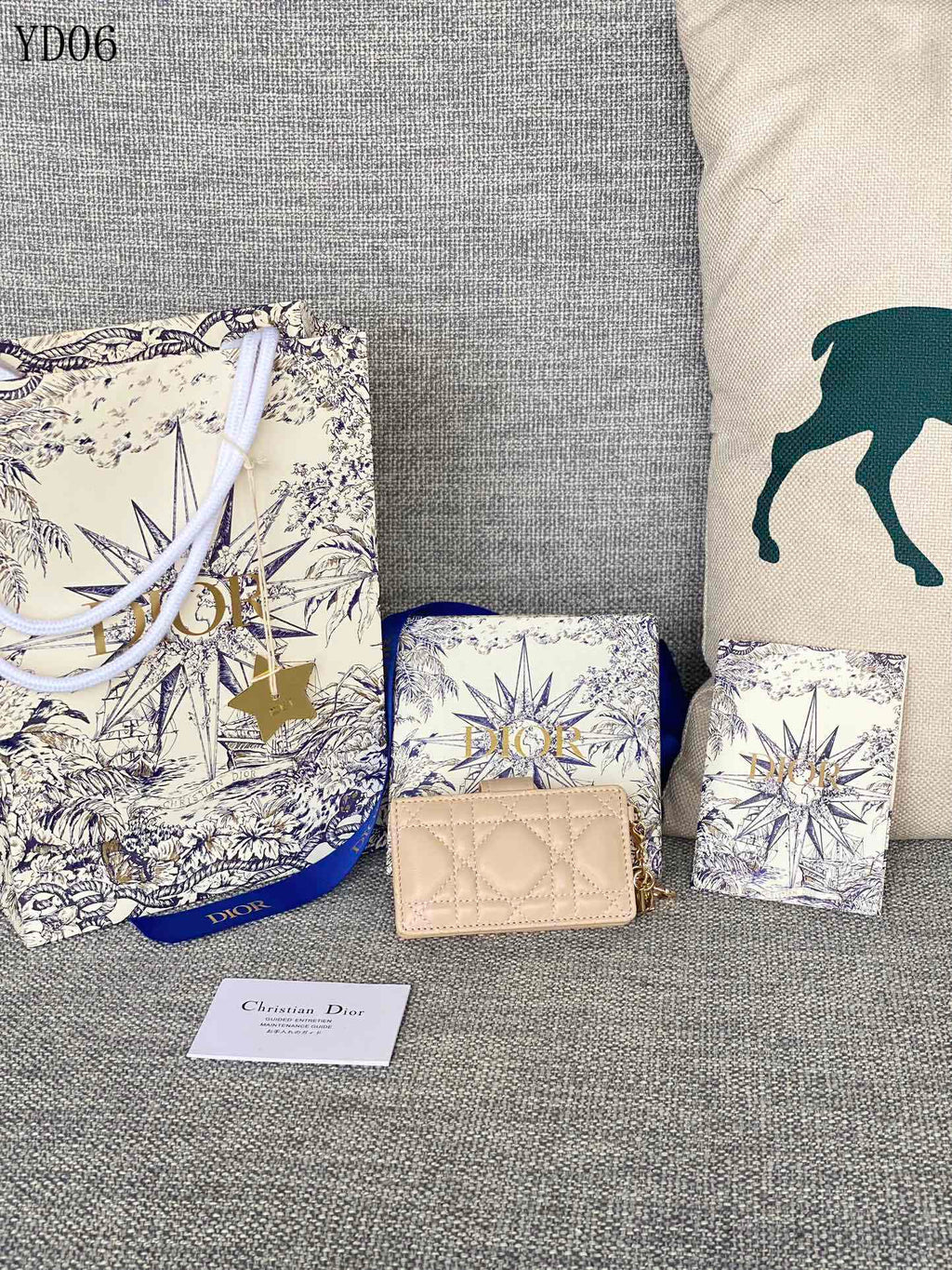 Quilted Leather Compact Wallet