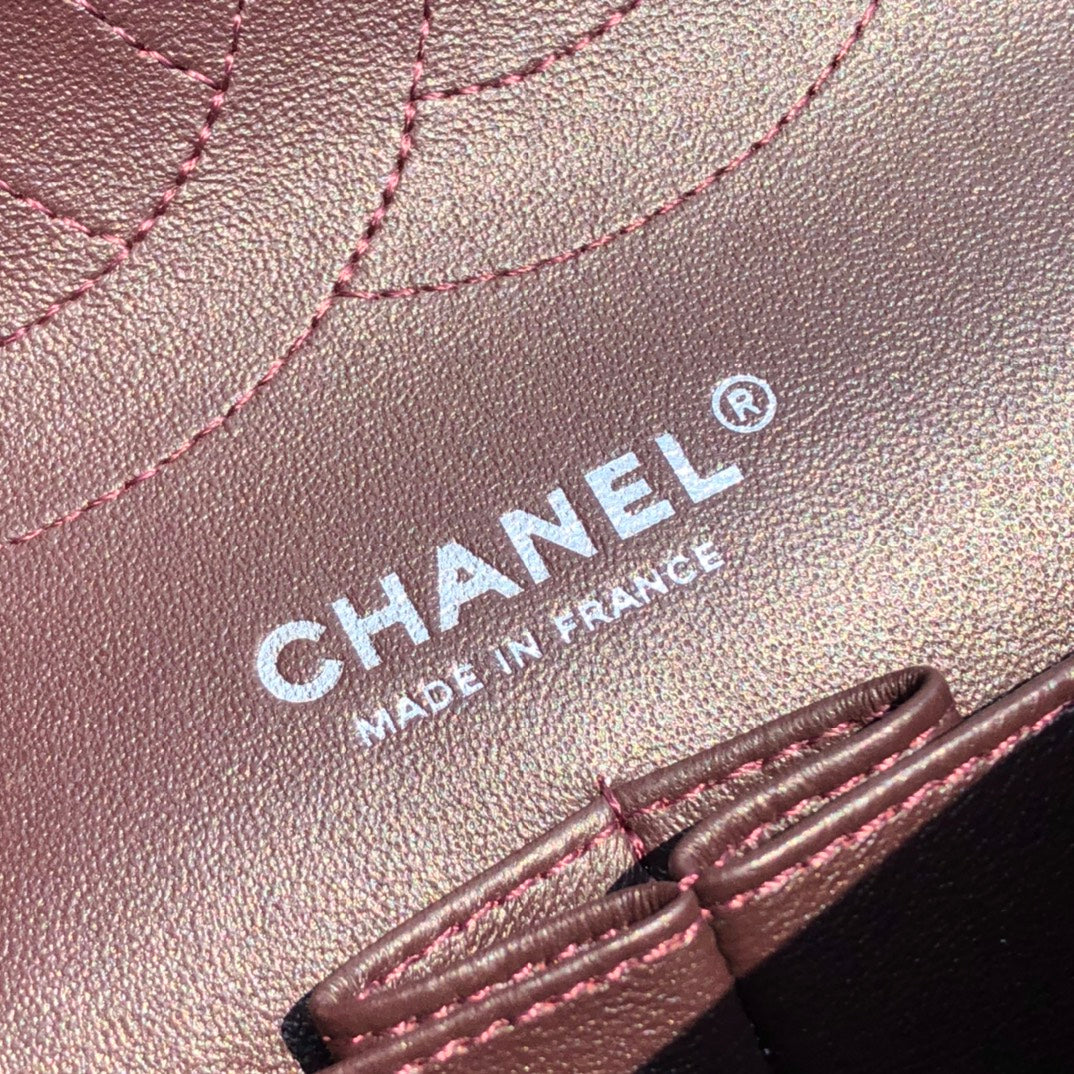 3.55 Large Caviar Leather Classic Double Flap Bag - Silver hardware