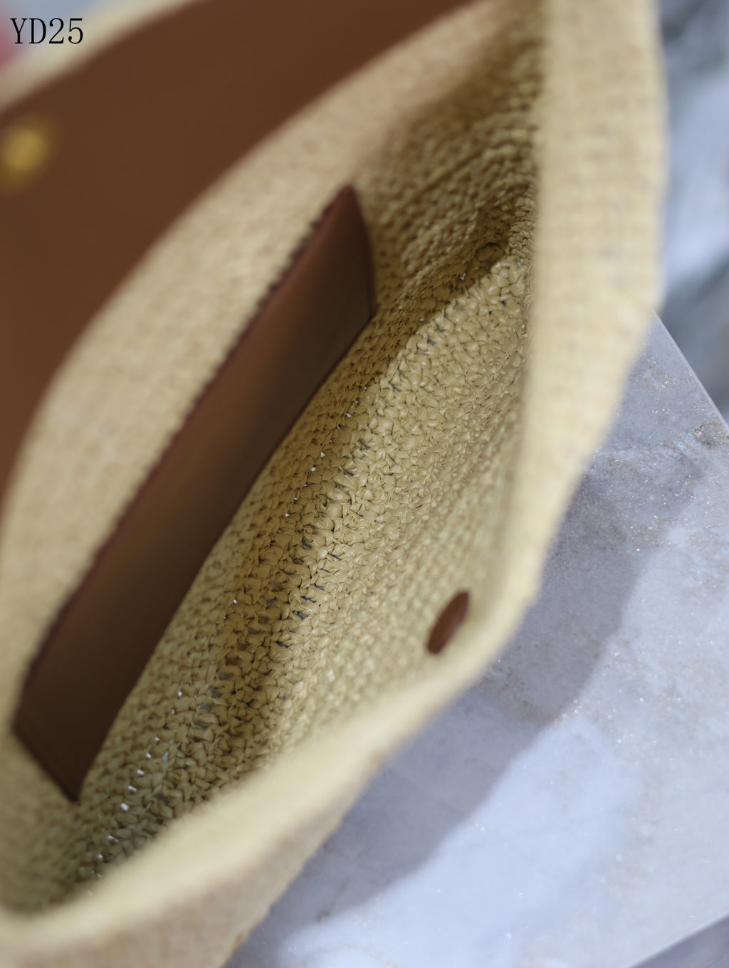 Woven Raffia Envelope Clutch Bag