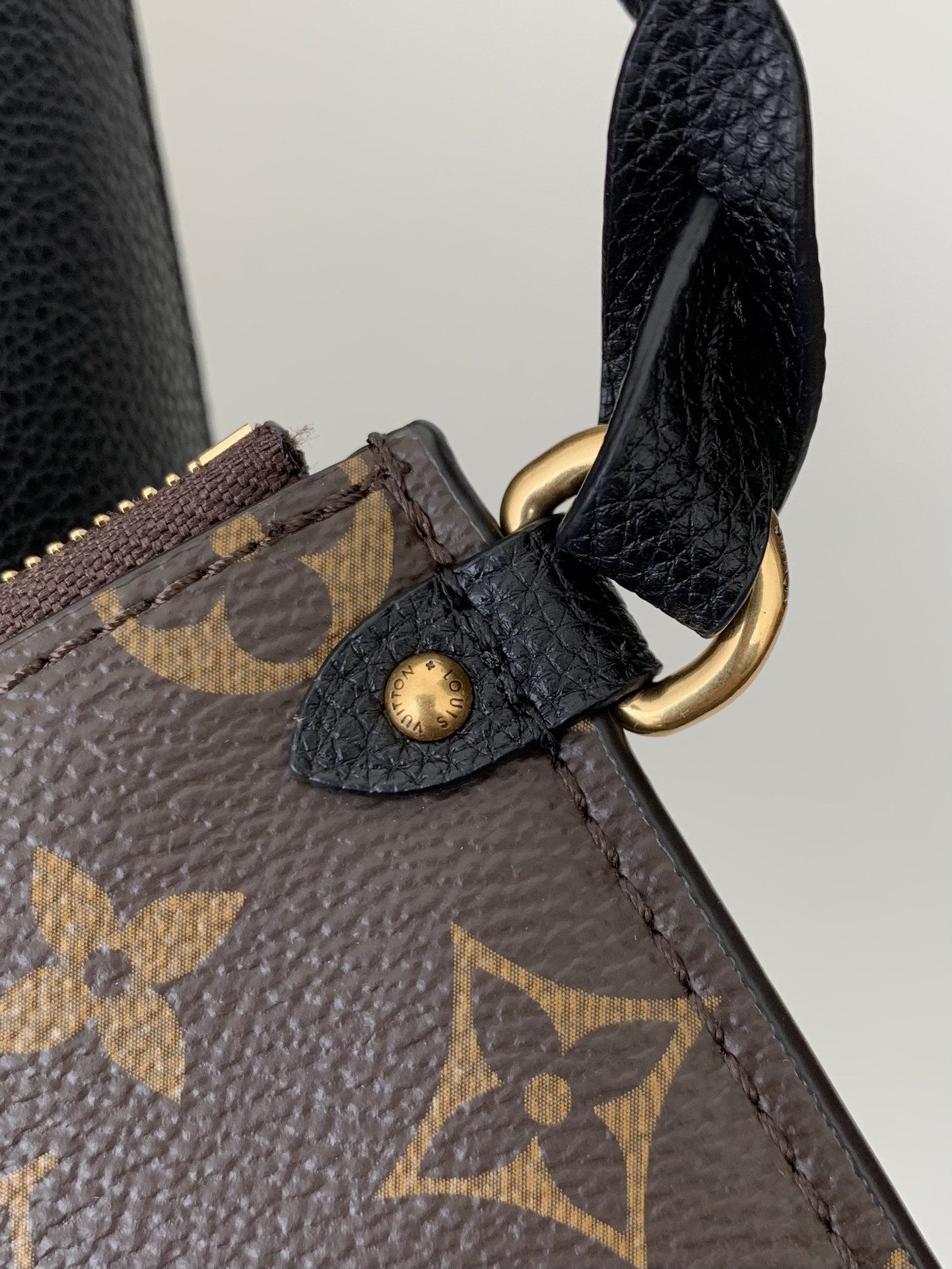 Calfskin Leather Tote Bag with Monogram Pouch