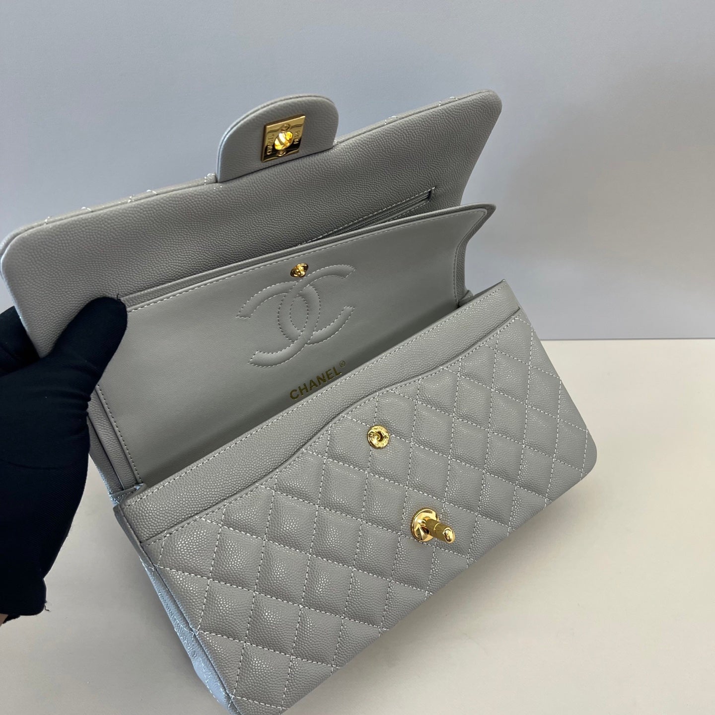 Caviar Leather Classic Double Flap Bag