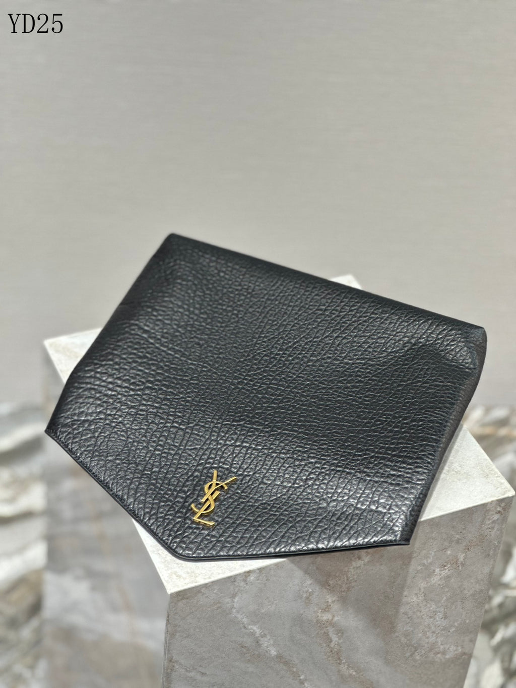 Grainy Leather Clutch Bag
