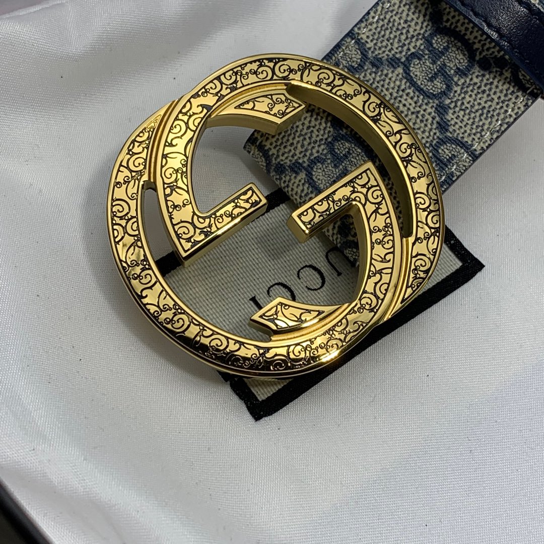 GG Supreme Canvas Belt with Gold-Tone