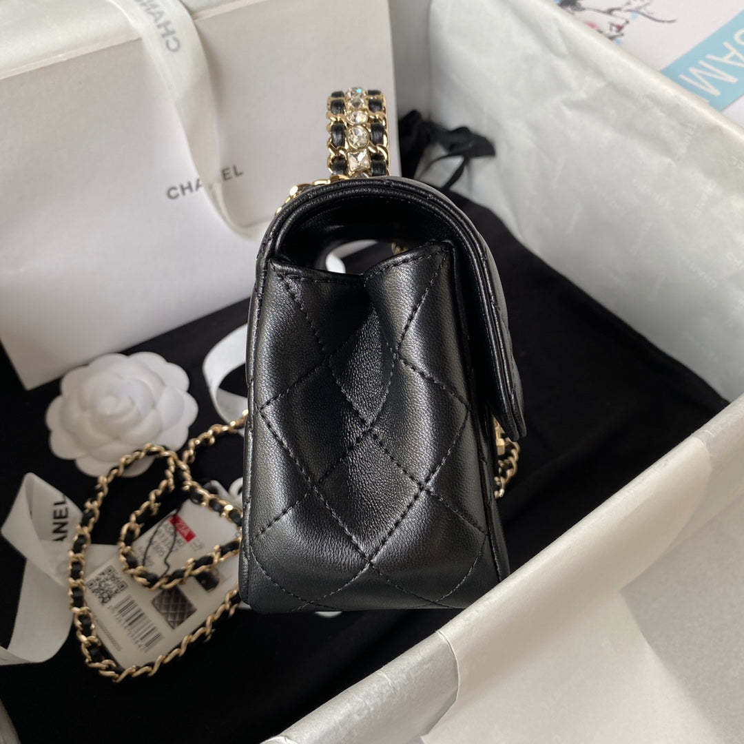 Diamond Handle Flap Bag