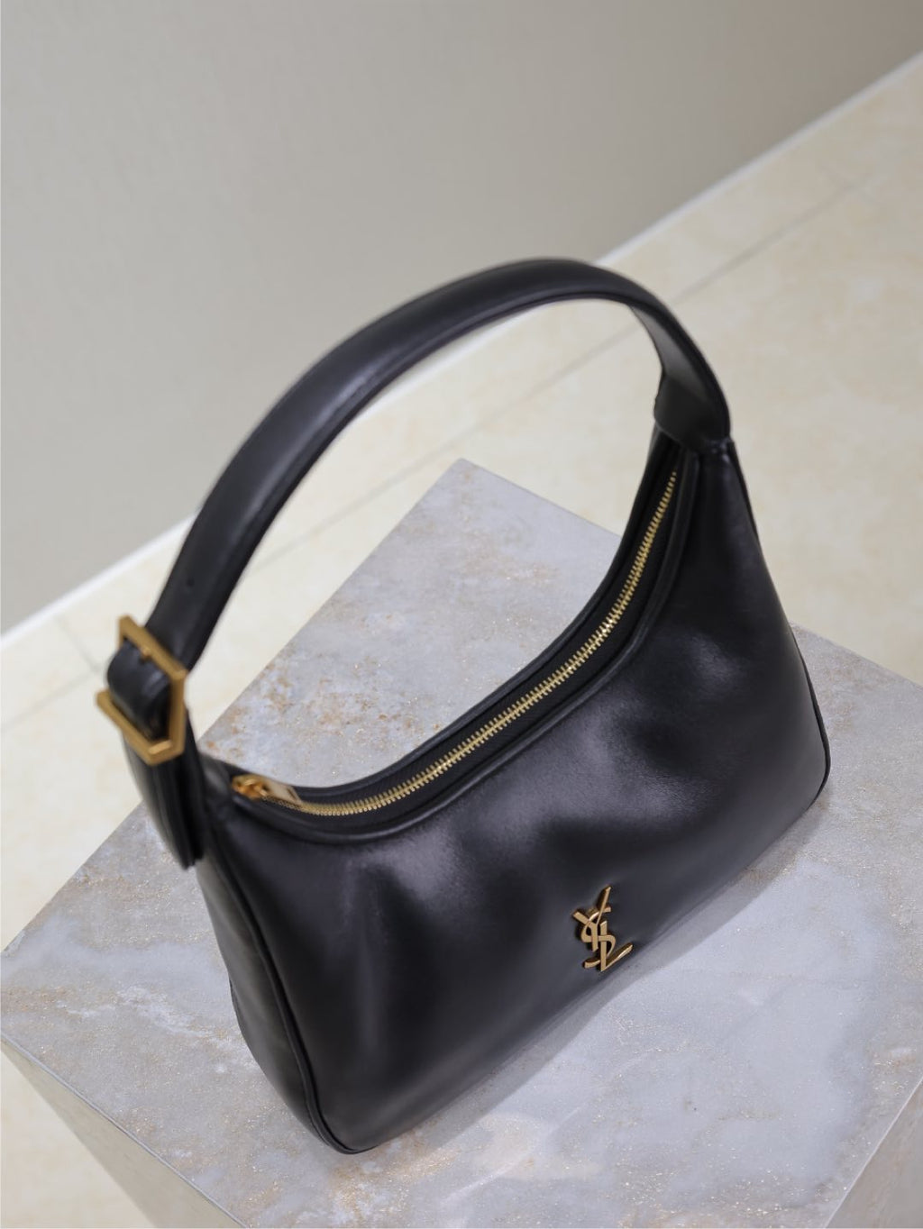 Black Leather Shoulder Bag