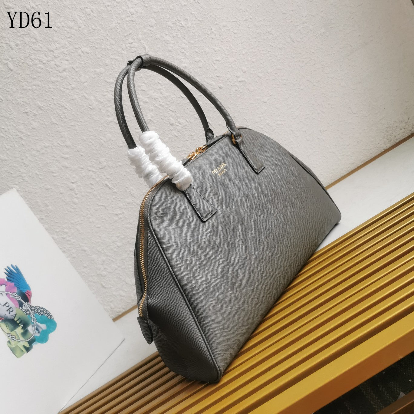 Saffiano Leather Top Handle Bag