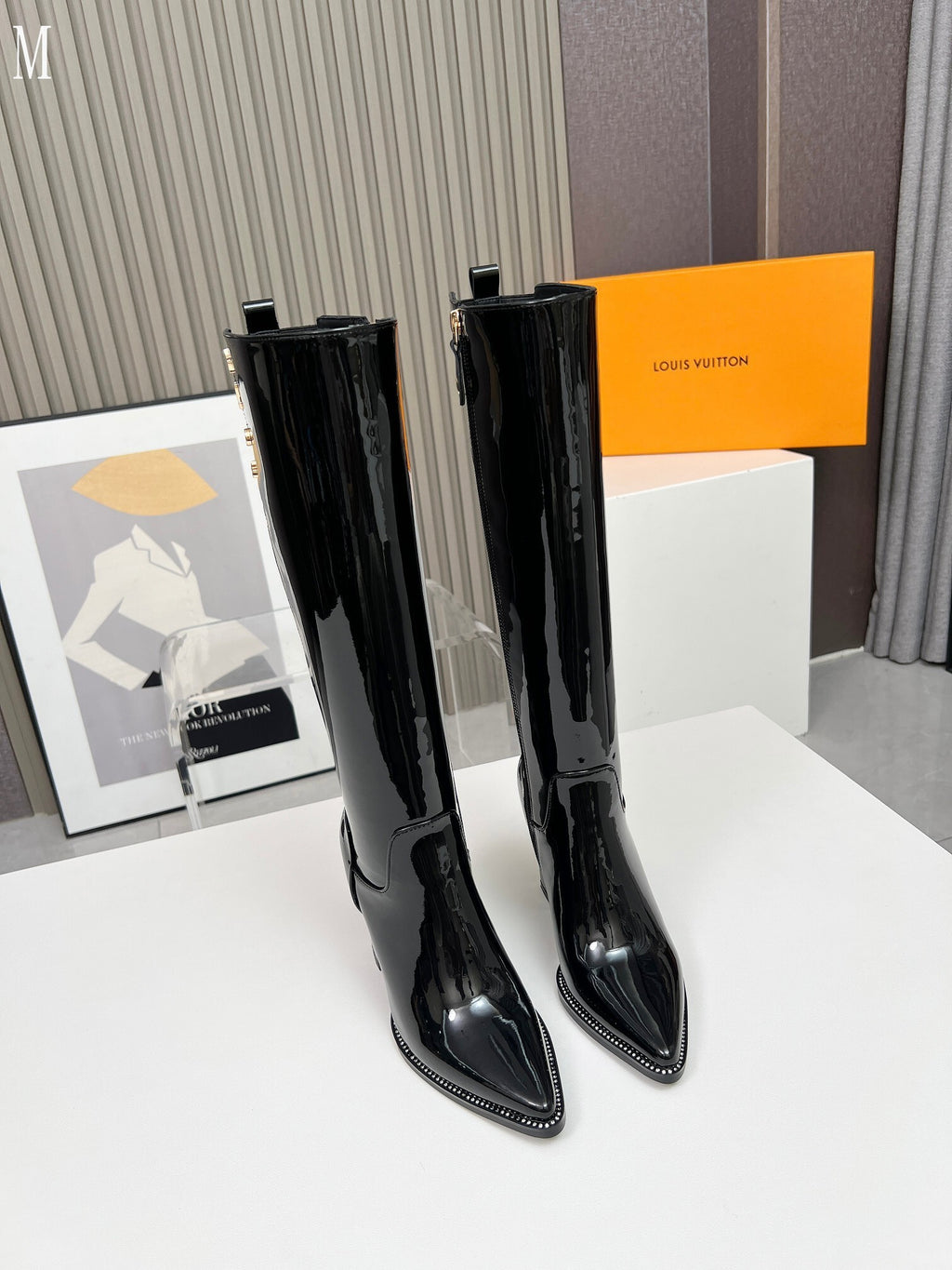 Patent Leather Tall Boots
