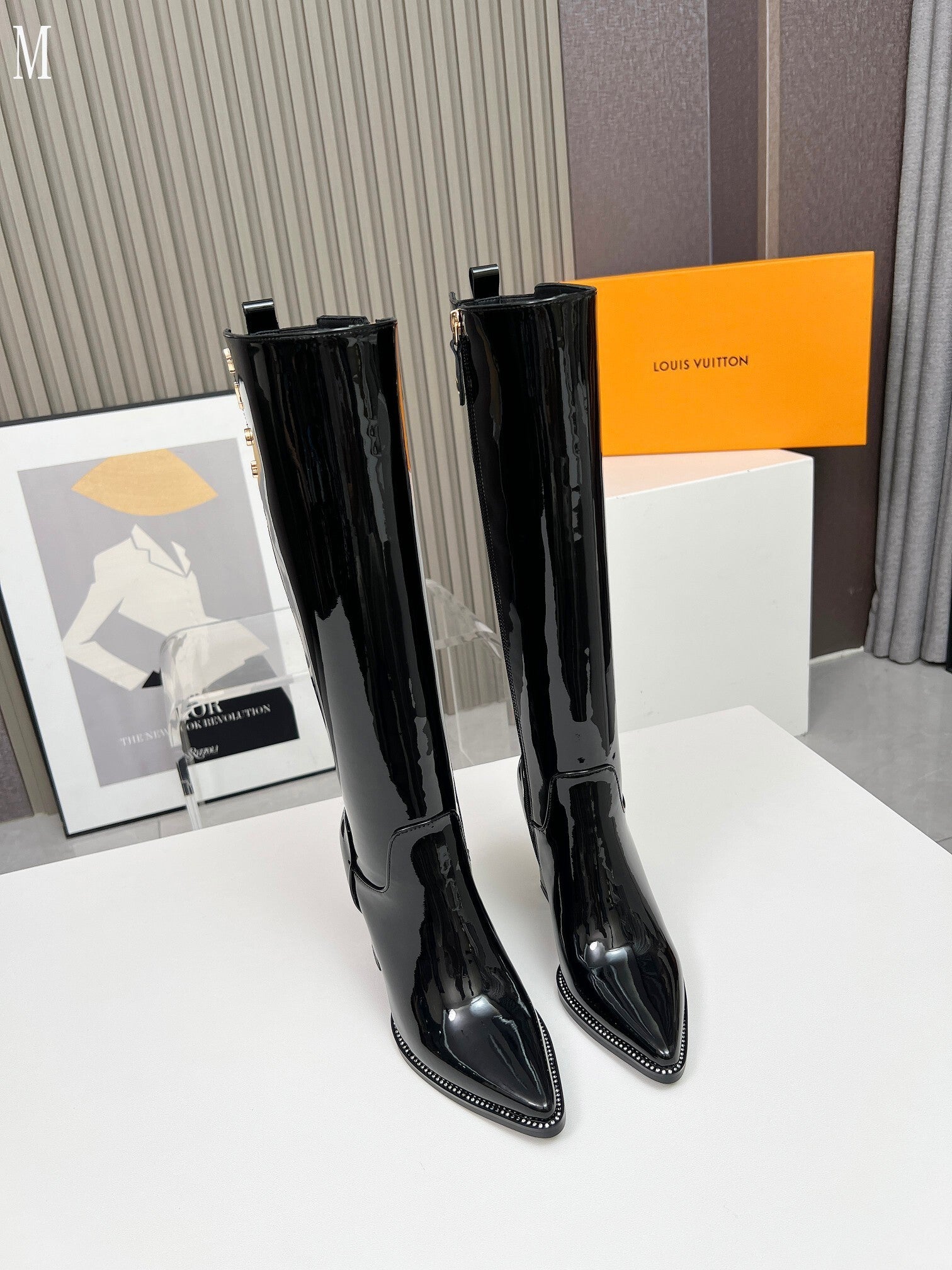 Patent Leather Tall Boots