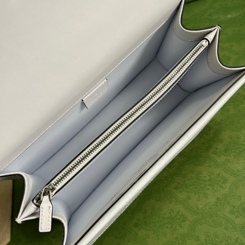 Croc-Embossed Dionysus Shoulder Bag