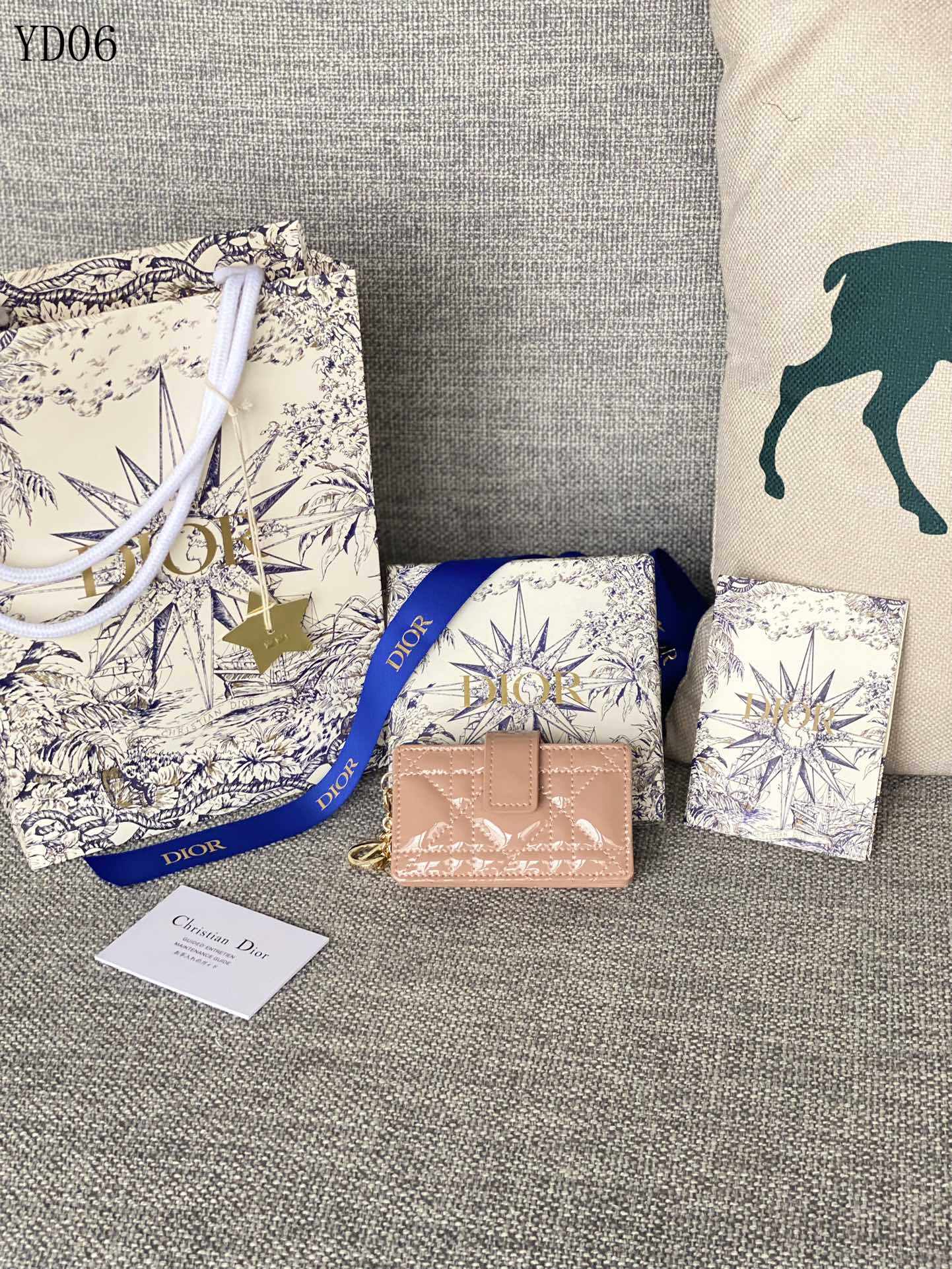 Quilted Leather Compact Wallet