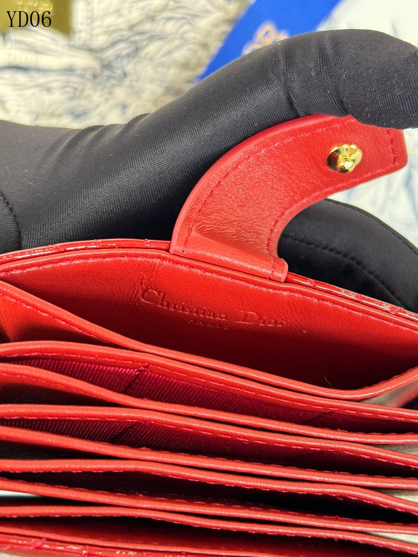 Quilted Leather Compact Wallet