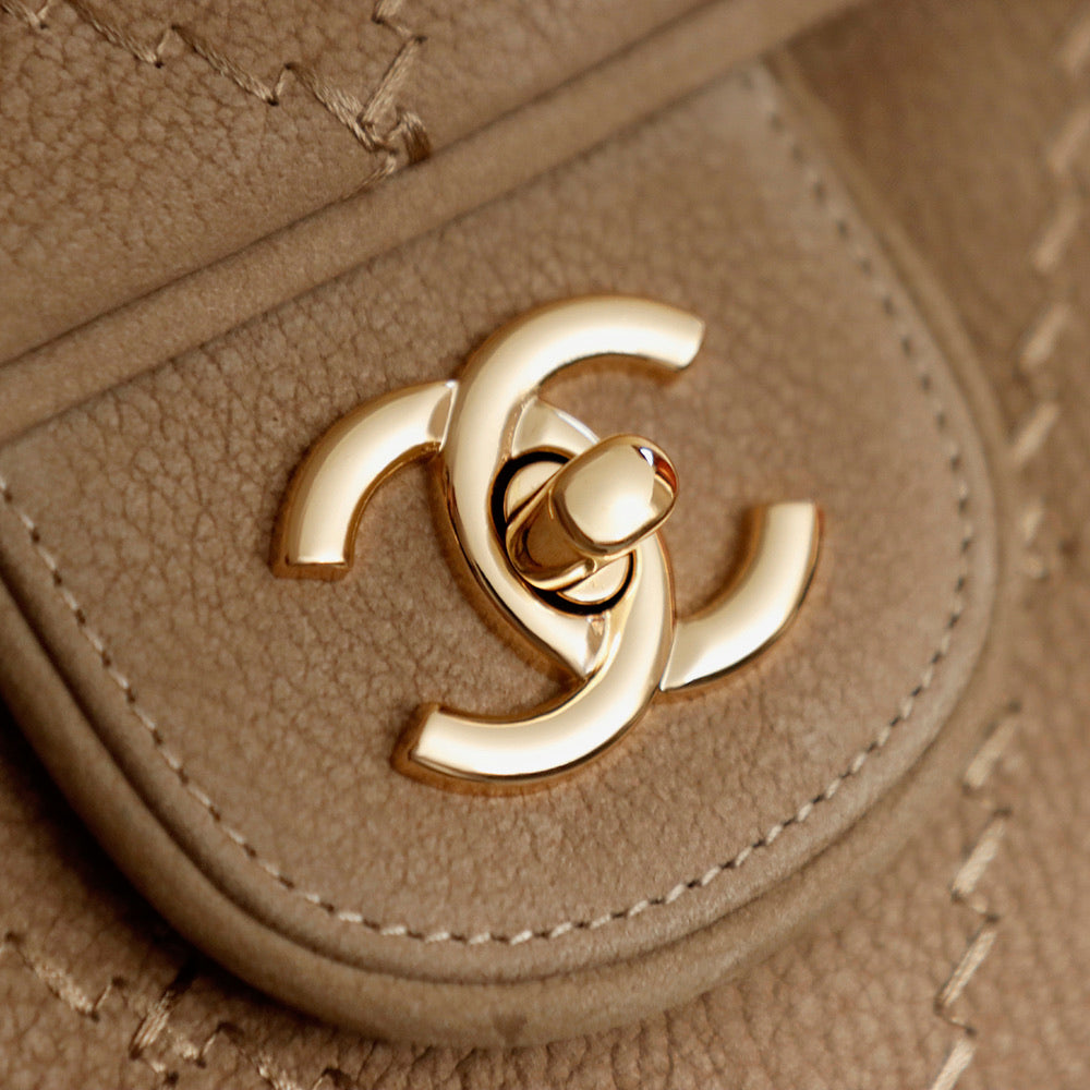 Suede Quilted Chain Underarm Bag