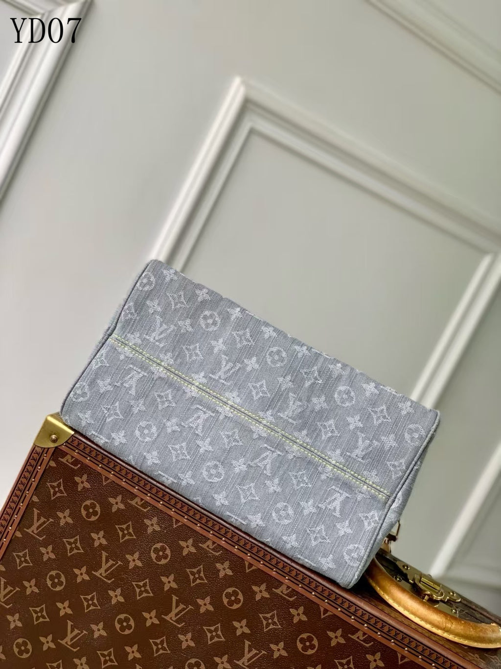 Monogram Denim Speedy Soft 30 Bag