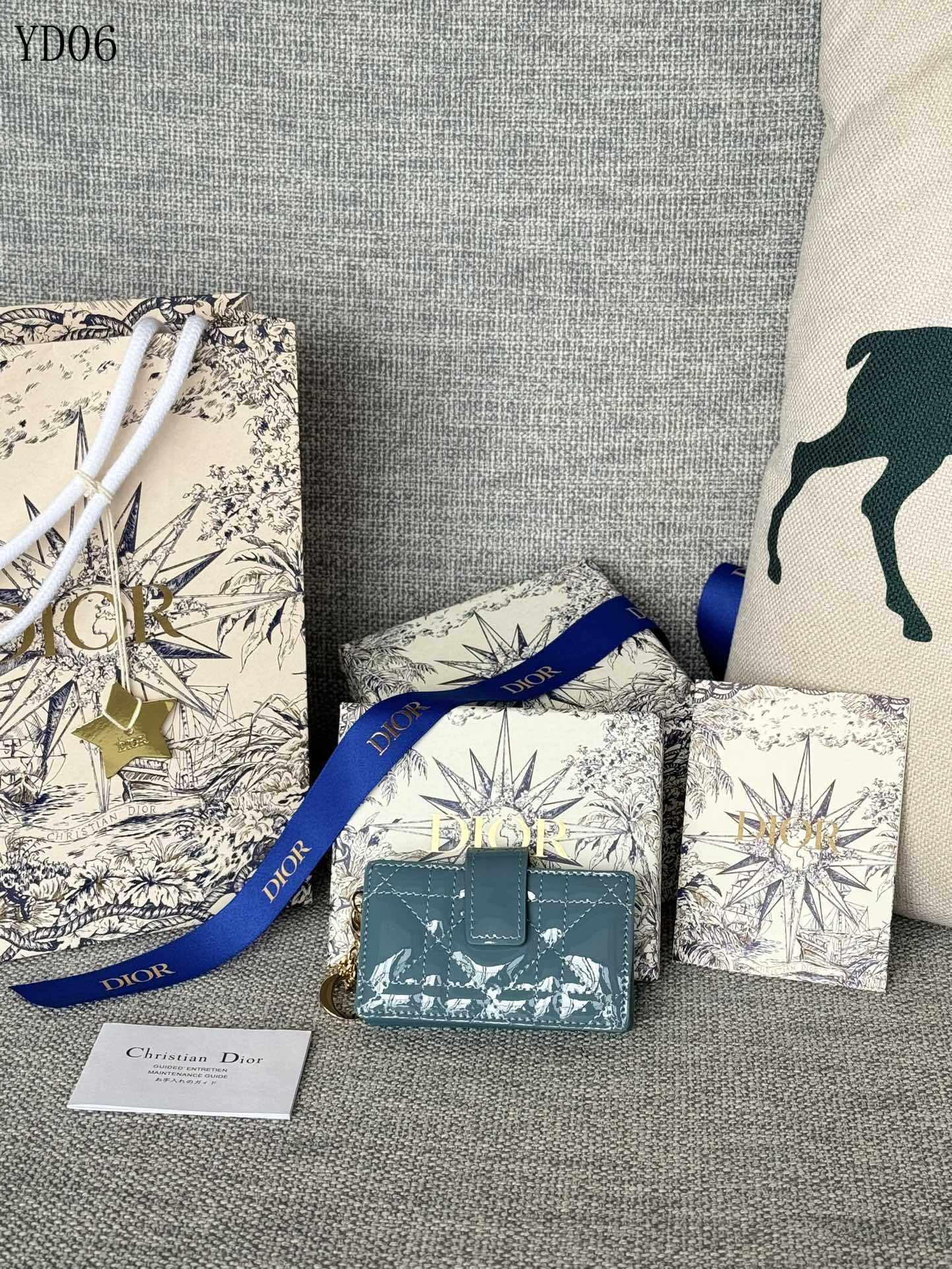 Quilted Leather Compact Wallet