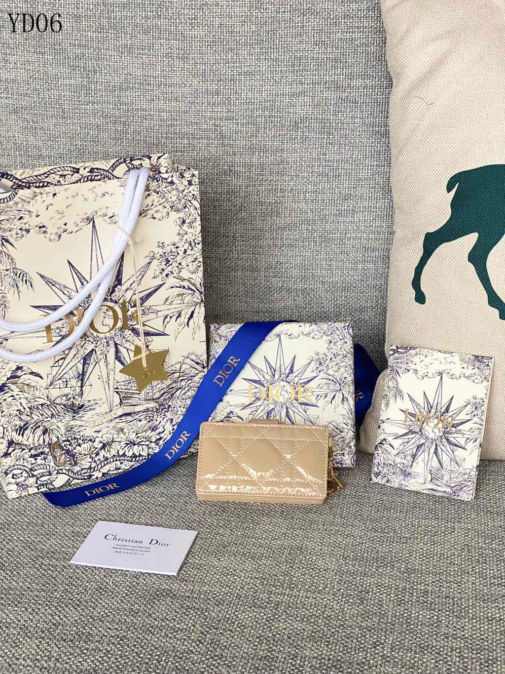 Quilted Leather Compact Wallet