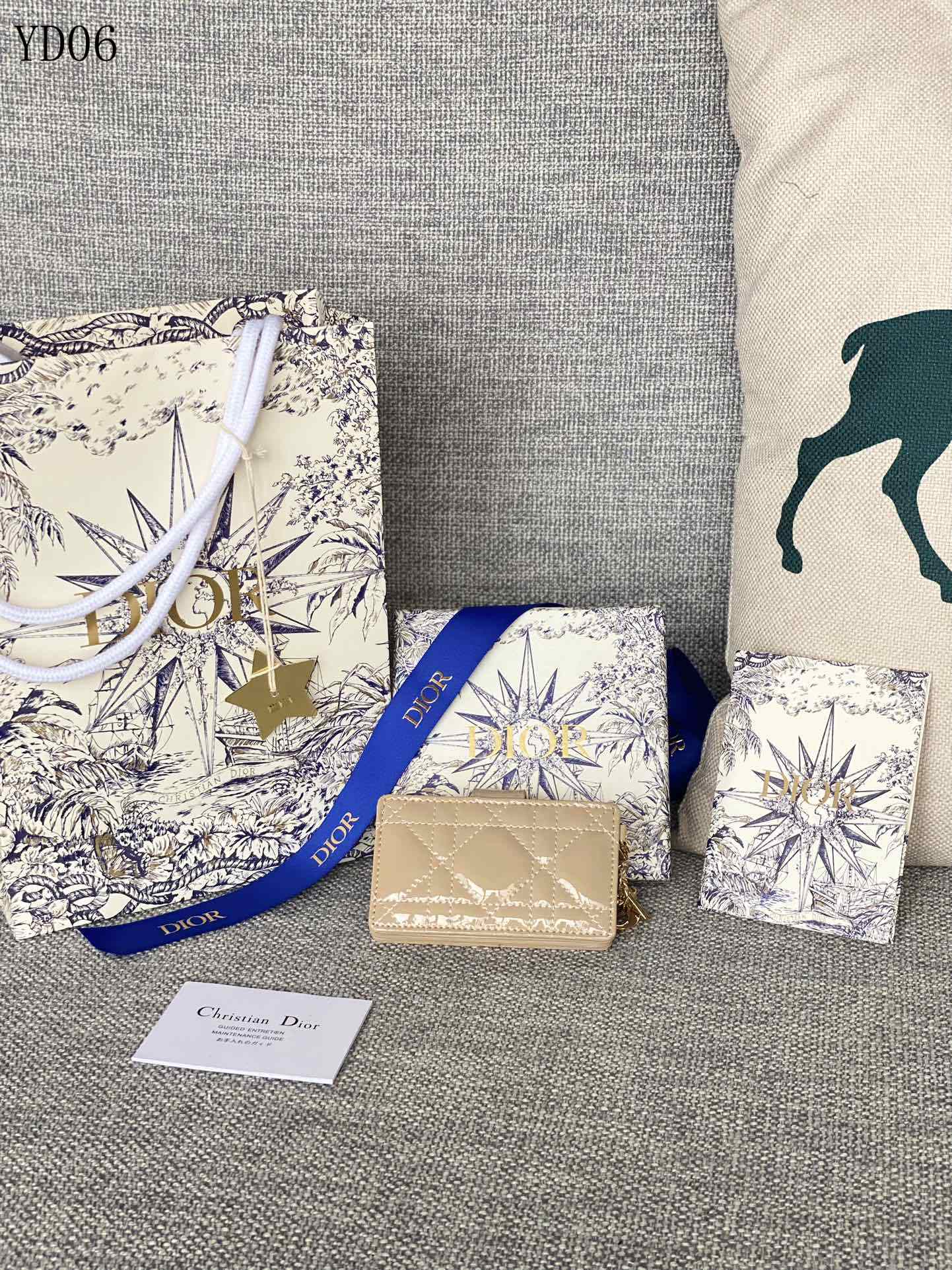 Quilted Leather Compact Wallet