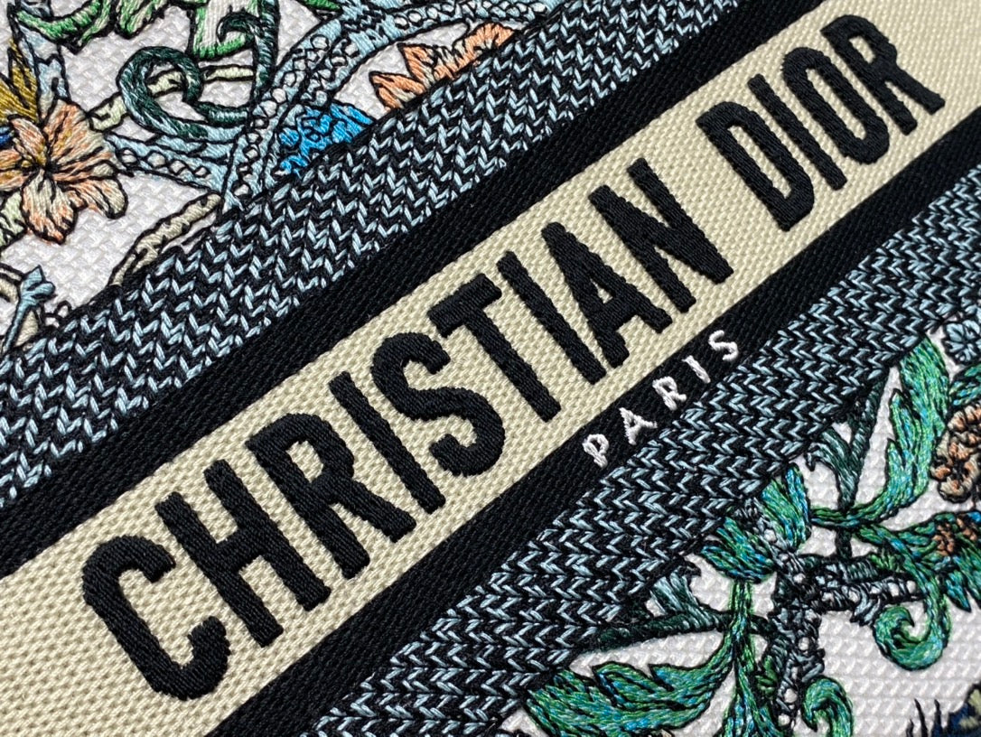 Embroidered Canvas Tote Bag