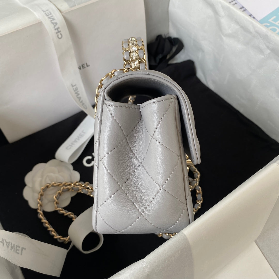 Diamond Handle Flap Bag