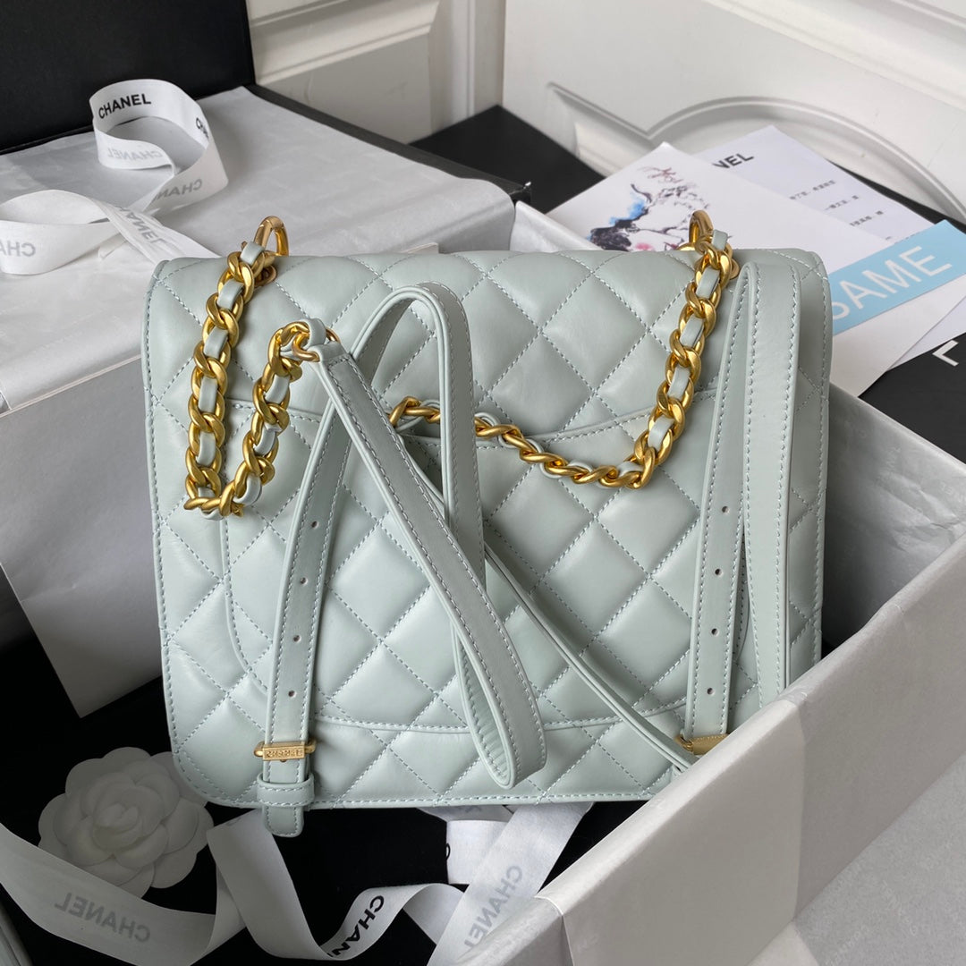 Quilted Chain Backpack