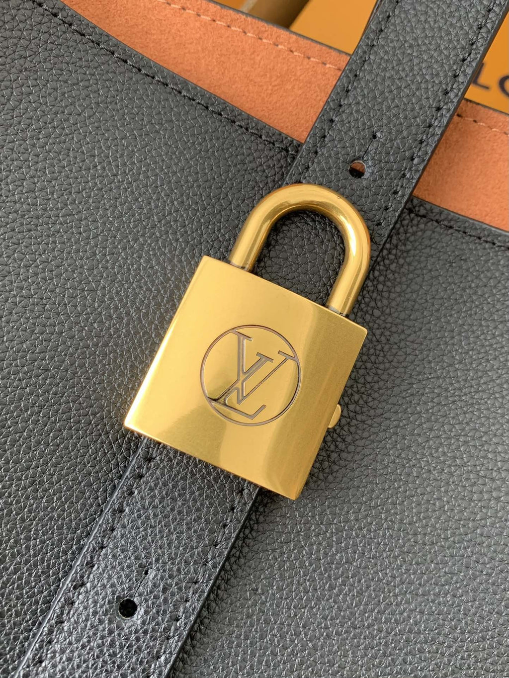 Calfskin Leather Tote Bag with Monogram Pouch