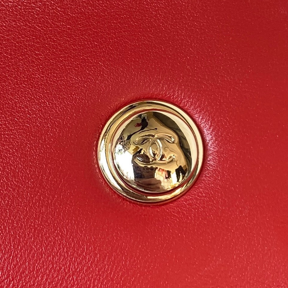 Camellia Patent Flap Bag