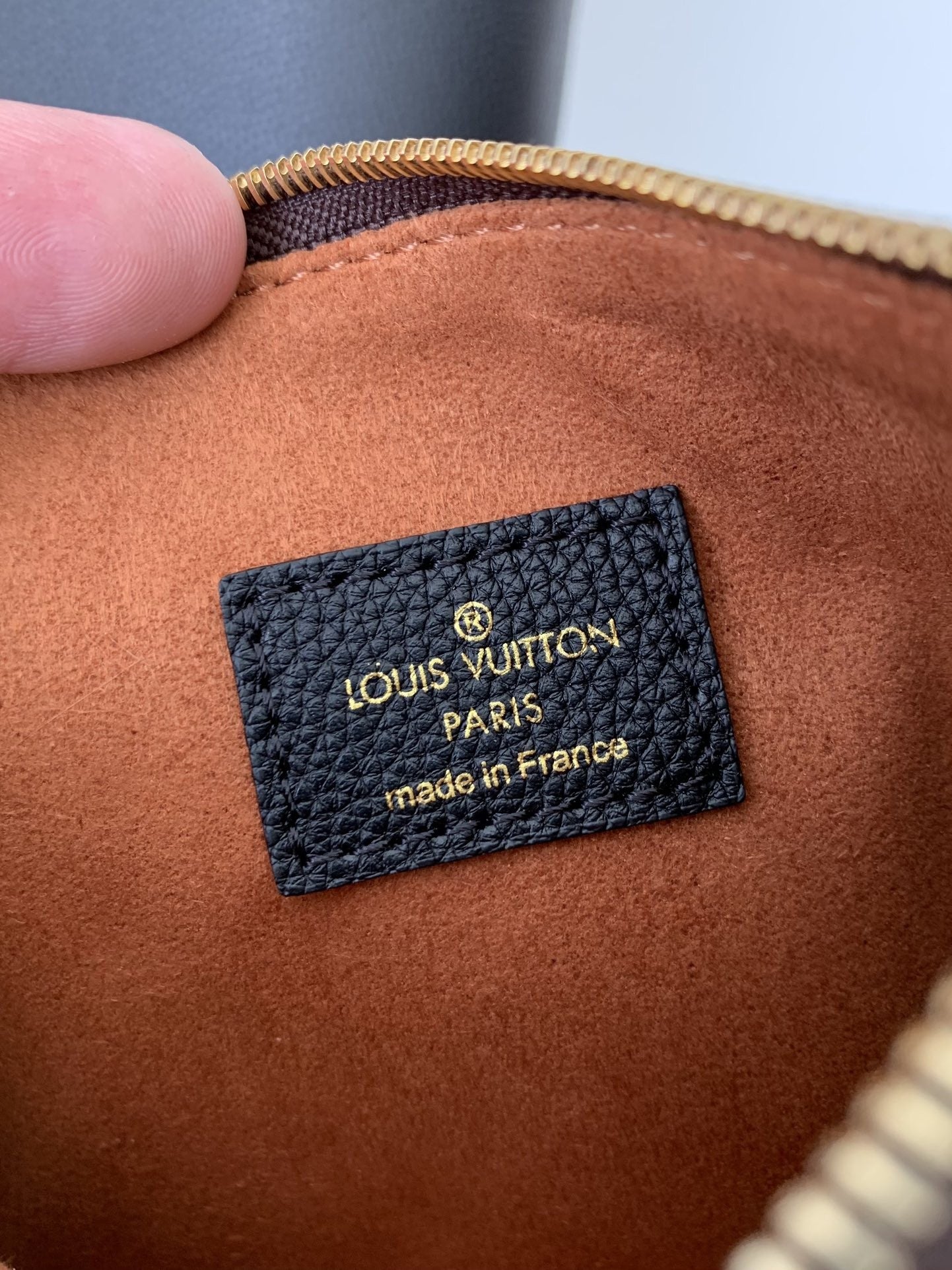 Calfskin Leather Tote Bag with Monogram Pouch