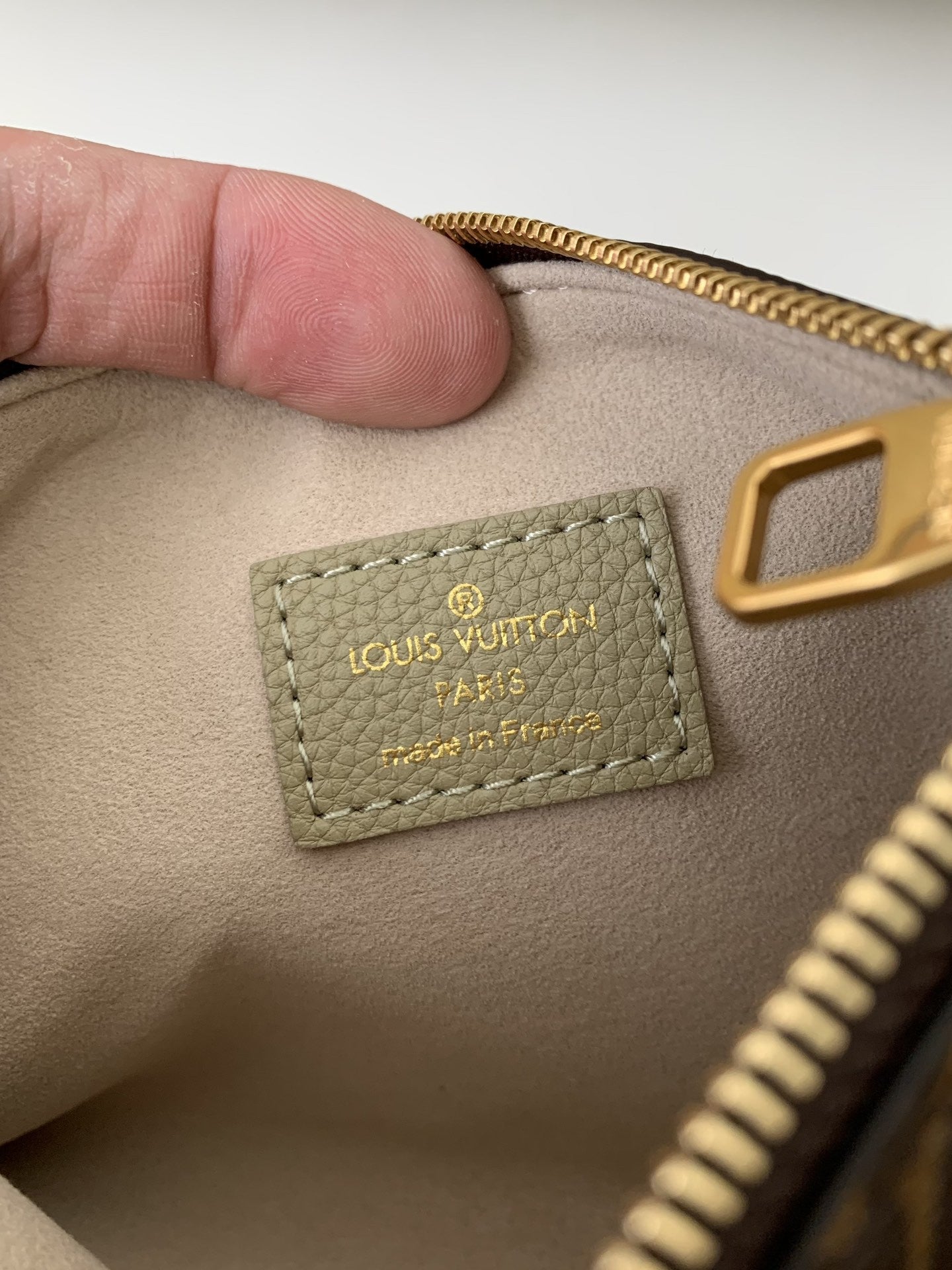 Calfskin Leather Tote Bag with Monogram Pouch