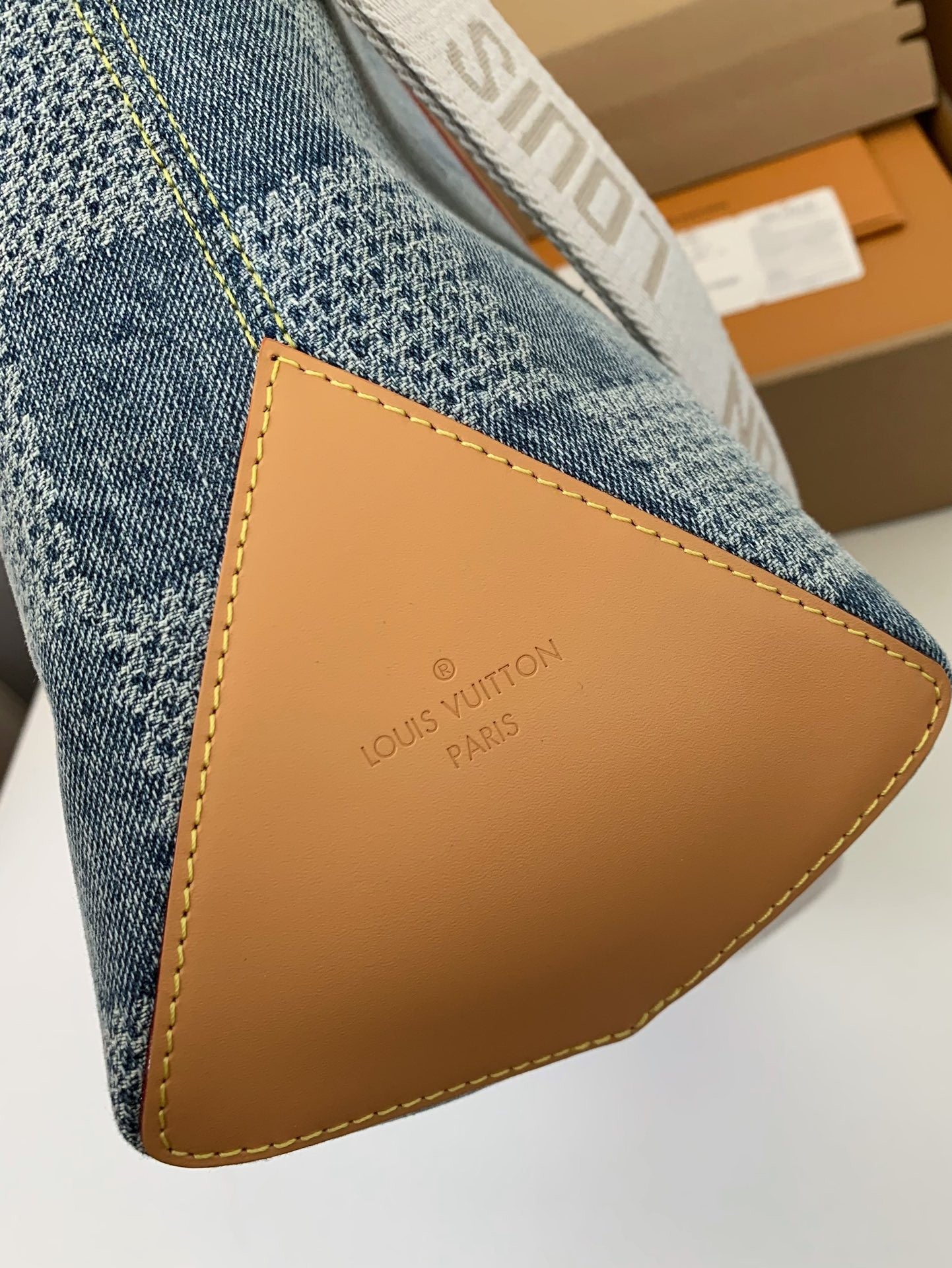Denim Damier Tote Bag