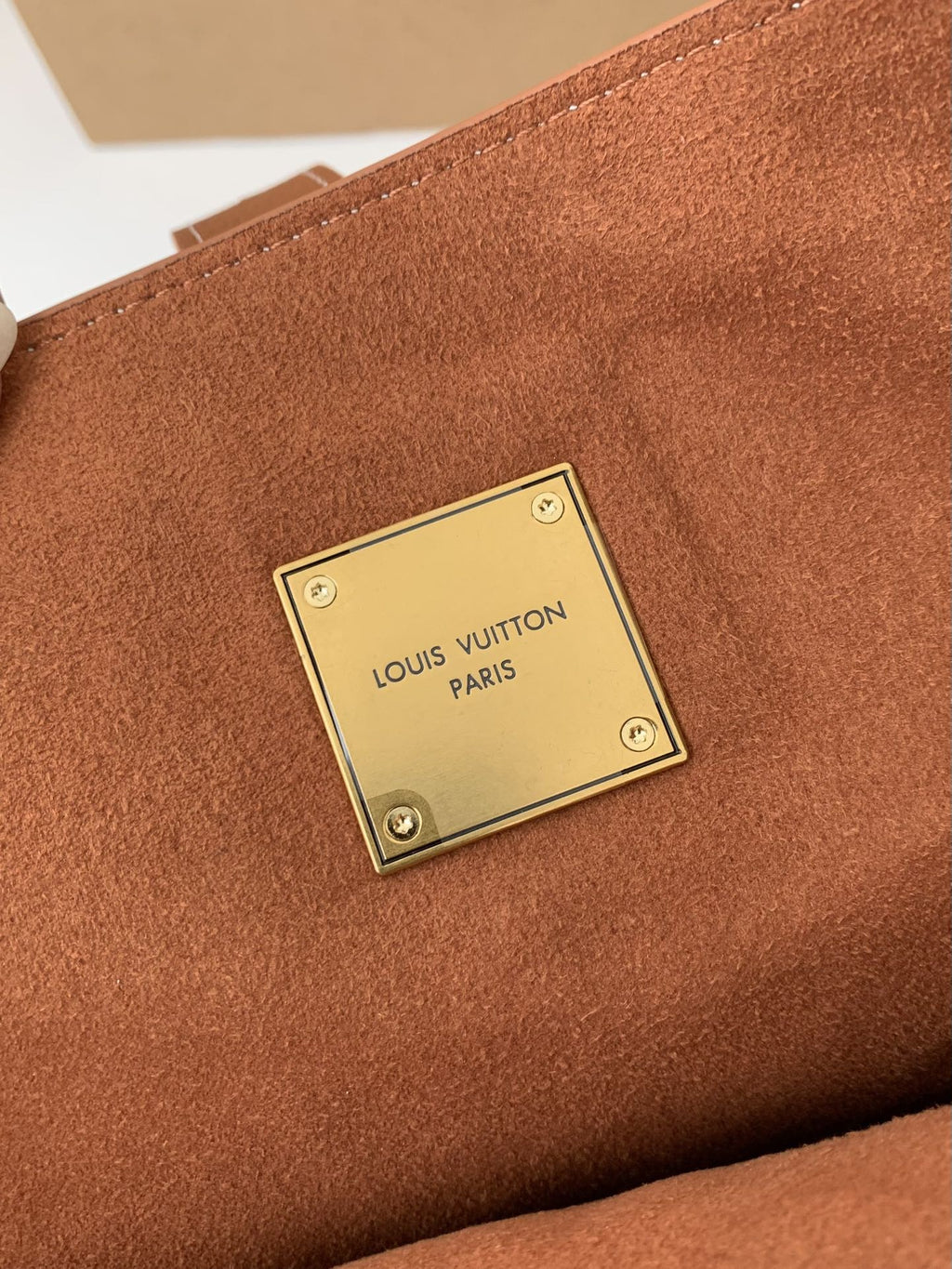 Calfskin Leather Tote Bag with Monogram Pouch