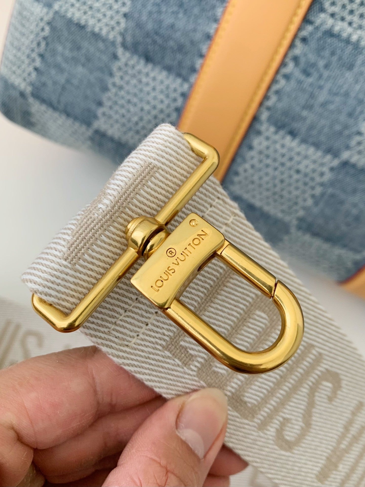 Denim Damier Tote Bag