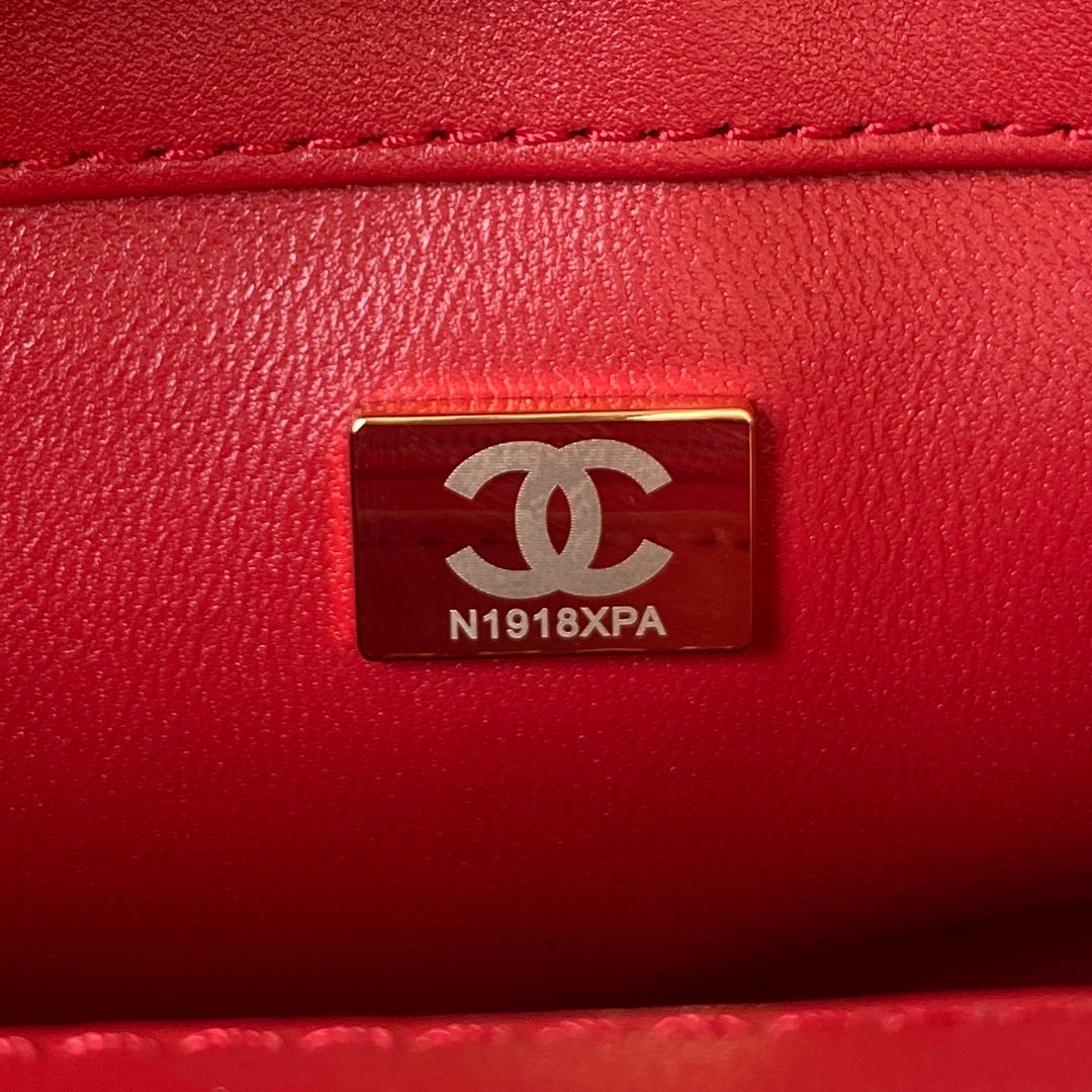 Camellia Patent Flap Bag