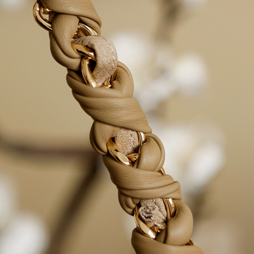 Suede Quilted Chain Underarm Bag