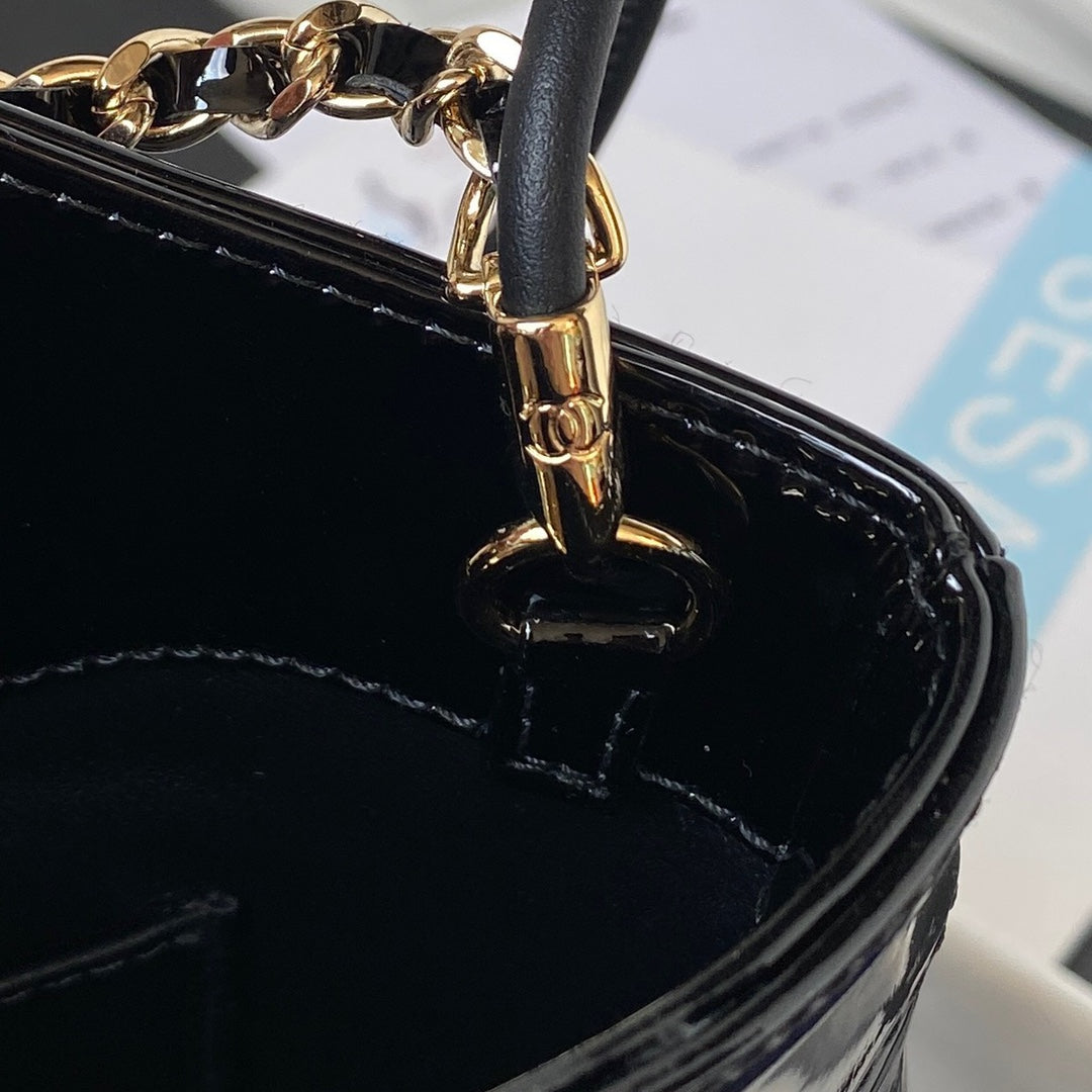 Glossy Quilted Handbag