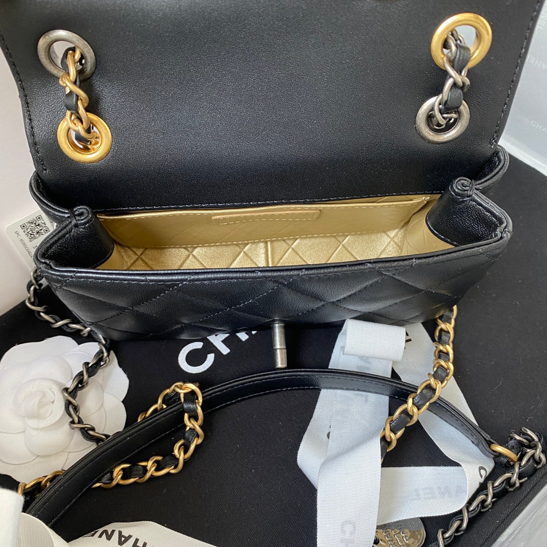 Inspired Charm Flap Bag