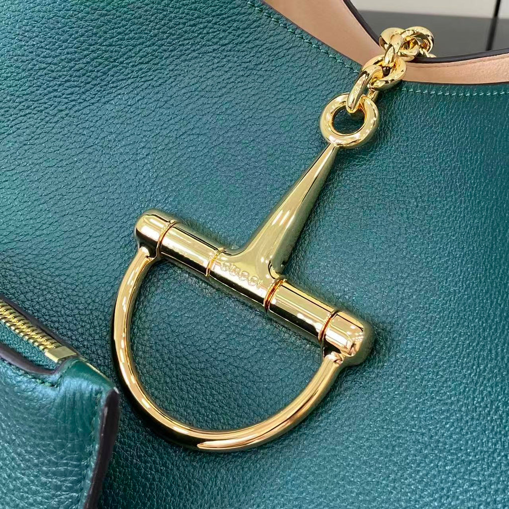 Softbit Style Deep Green Grained Leather Shoulder Bag