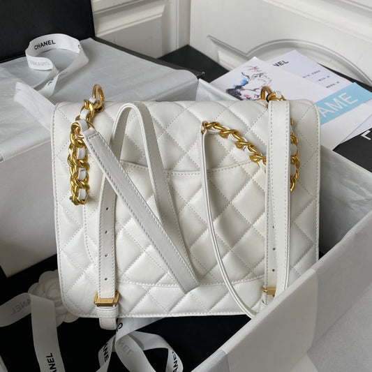 Quilted Chain Backpack