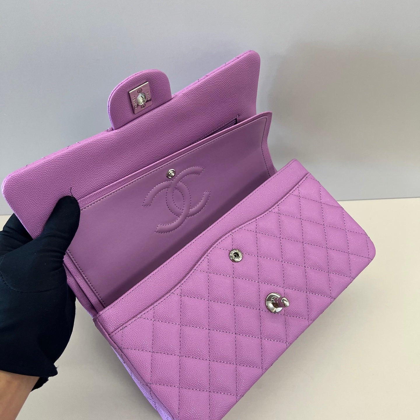 Caviar Leather Classic Double Flap Bag