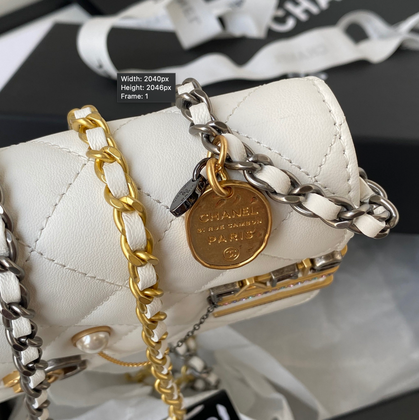 Classic Quilted Wallet on Chain