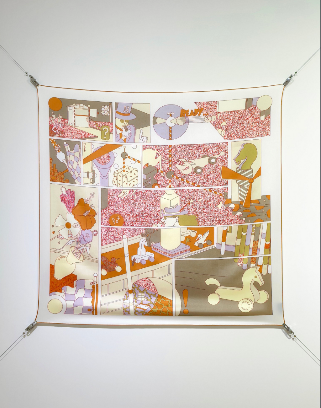 Comic Panel Silk Scarf 90