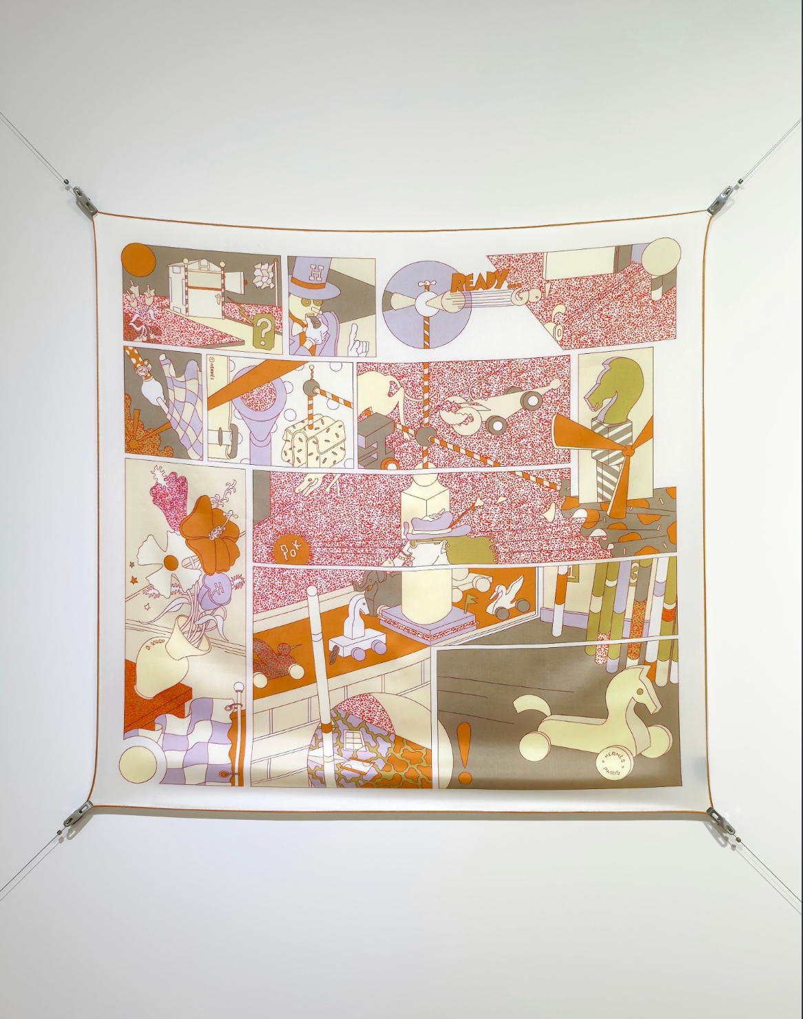 Comic Panel Silk Scarf 90